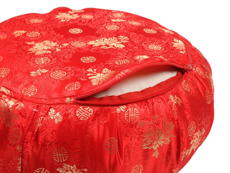 Meditační polštář Luxury Dragon červený