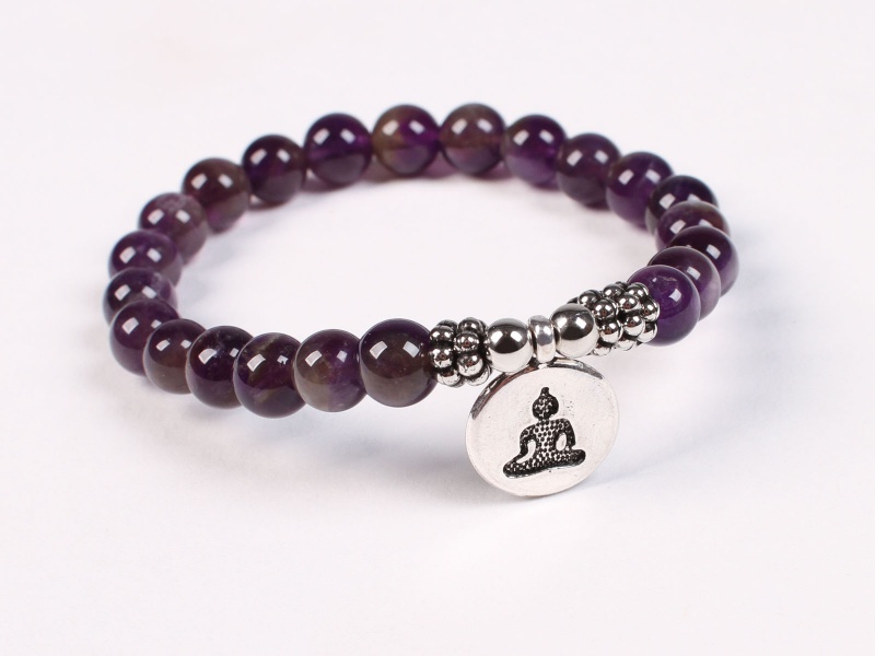Náramek Buddha ametyst