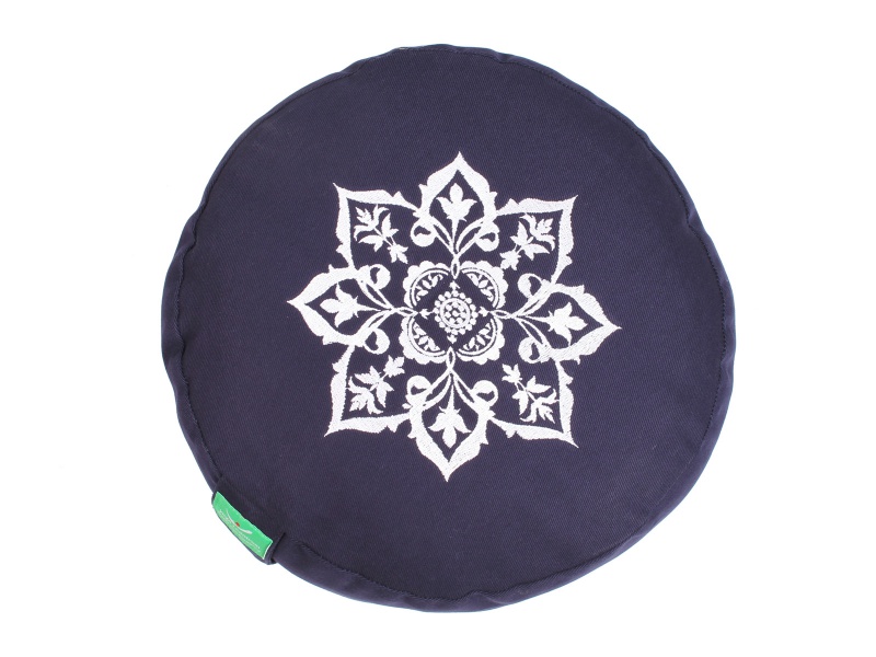 Meditační polštář Mandala tmavě modrý
