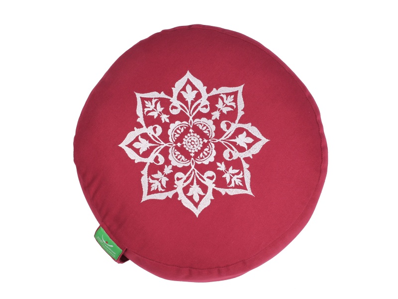 Meditační polštář Mandala bordó