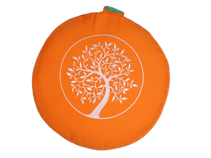 Meditační polštář Tree of life oranžový
