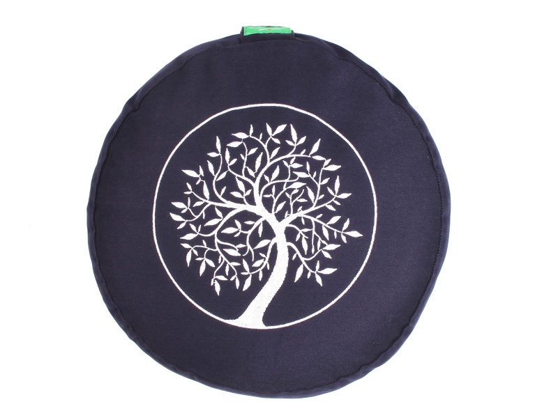 Meditační polštář Tree of life tmavě modrý