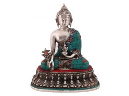 Sedící buddha zelený 25 cm