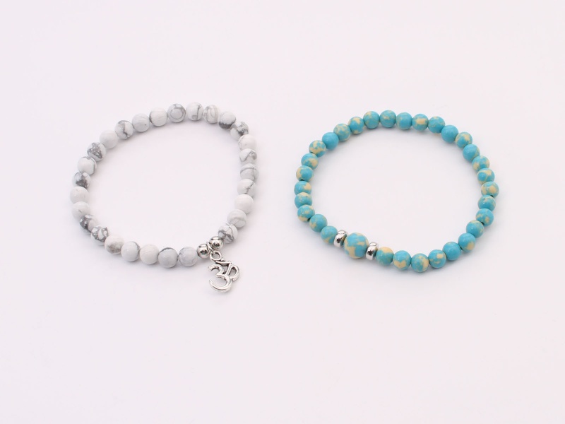 Sada náramků jaspis a howlite