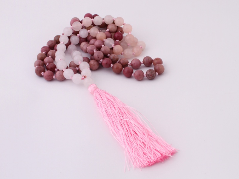 Mala rhodochrosit růženín a křemen