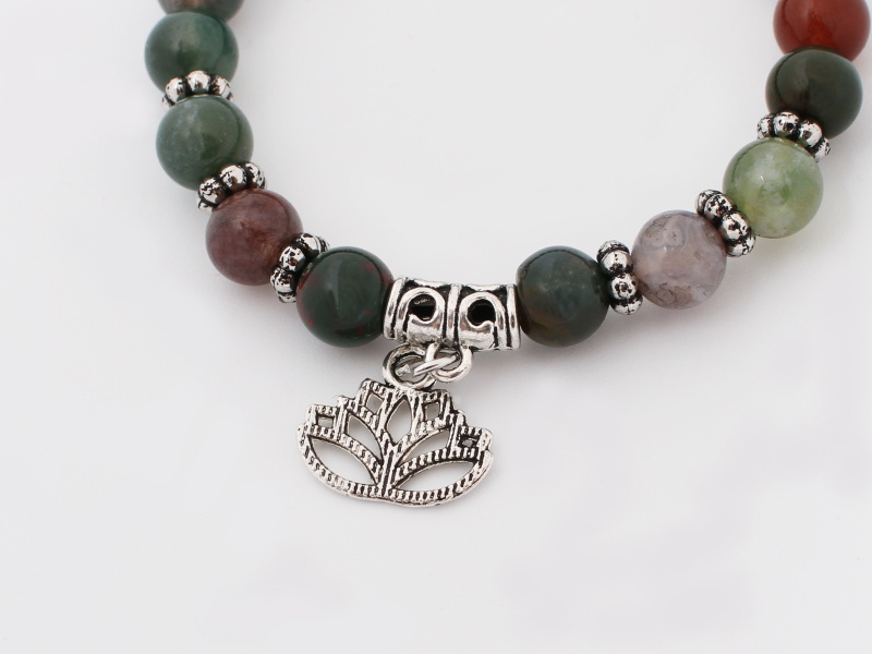 Náramek Buddha howlite a tyrkys