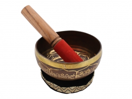 Tibetská mísa leptaná hnědá prům. 13 cm