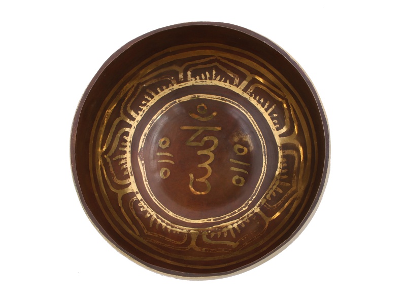 1. Tibetská mísa leptaná hnědá